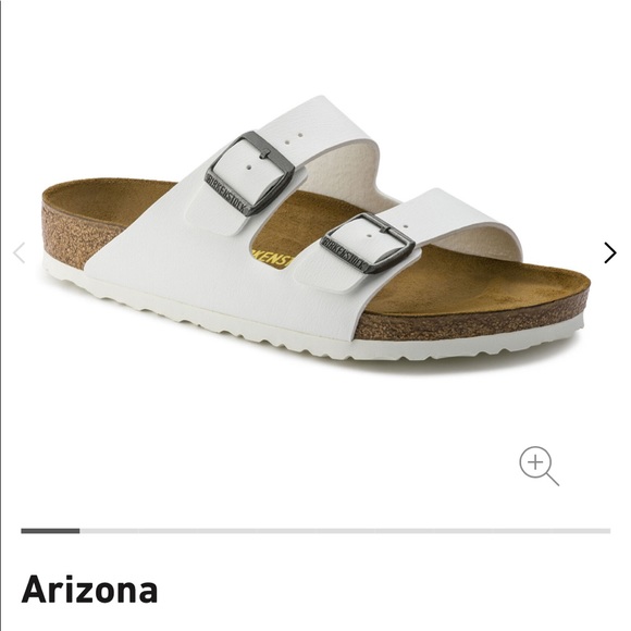 Birkenstock Shoes - Arizona birkenstocks white straps